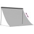 Toldo retráctil de tela y acero gris antracita 200x150