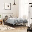 Estructura cama sin colchón con estribo metal blanco 90x190 cm