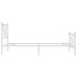 Estructura cama sin colchón con estribo metal blanco 90x190