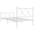 Estructura cama sin colchón con estribo metal blanco 90x190