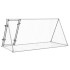 Conejera acero galvanizado plateado 200x105x91