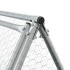 Conejera acero galvanizado plateado 200x105x91