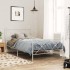 Estructura cama sin colchón con estribo metal blanco 100x190