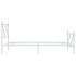Estructura cama sin colchón con estribo metal blanco 100x190
