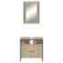 Set de muebles de baño 2 pzas madera contrachapada roble