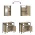 Set de muebles de baño 2 pzas madera contrachapada roble