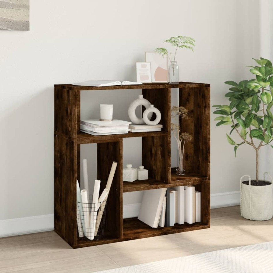 Muebles de TV 2 uds madera ingeniería roble ahumado 75x30x50