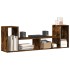 Muebles de TV 2 uds madera ingeniería roble ahumado 75x30x50