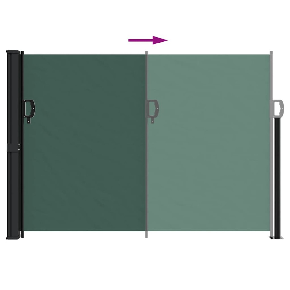 Toldo lateral retráctil verde oscuro 140x300