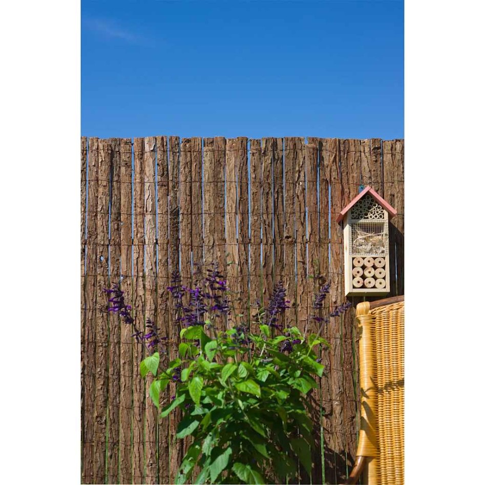 Nature Valla cañizo corteza de pino natural 1x3 m 5 mm de