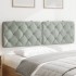Cabecero de cama acolchado terciopelo gris claro 160