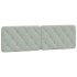 Cabecero de cama acolchado terciopelo gris claro 160