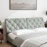 Cabecero de cama acolchado terciopelo gris claro 160