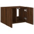Mueble de TV de pared con luces LED marrón roble 60x35x41