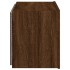 Mueble de TV de pared con luces LED marrón roble 60x35x41