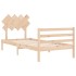 Estructura de cama con cabecero madera