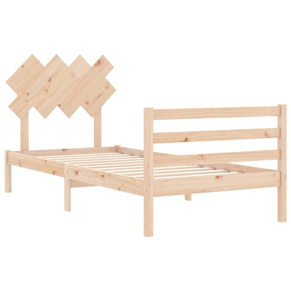 Estructura de cama con cabecero madera