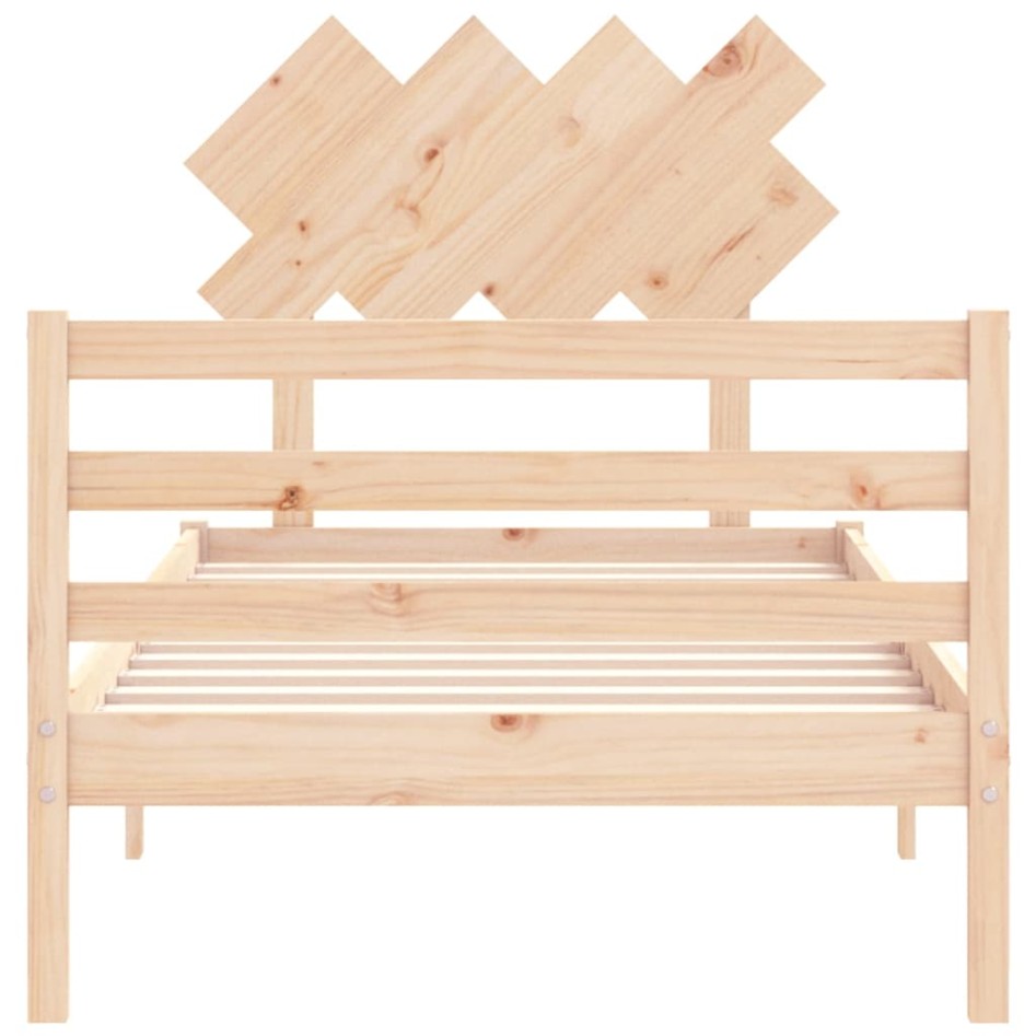 Estructura de cama con cabecero madera