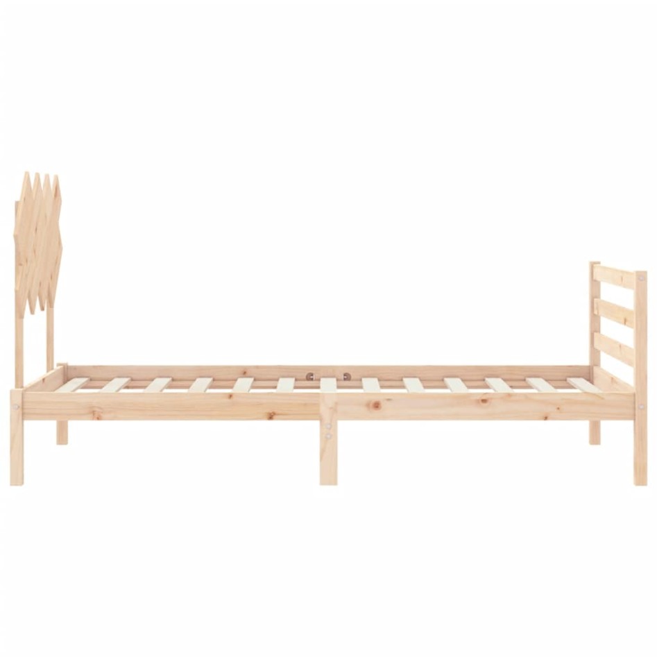 Estructura de cama con cabecero madera