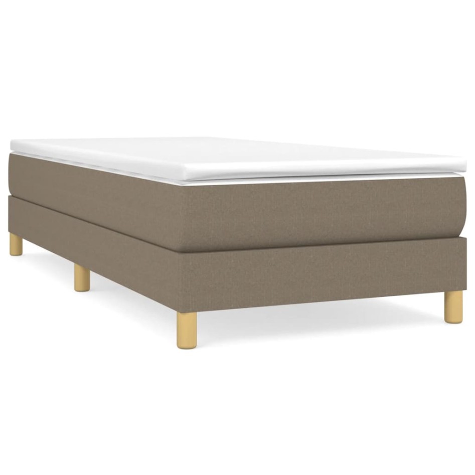 Estructura de cama sin colchón tela taupe 90x200