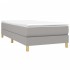 Estructura de cama sin colchón tela gris claro 90x200