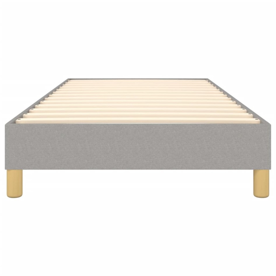 Estructura de cama sin colchón tela gris claro 90x200