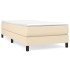 Estructura de cama sin colchón tela crema 100x200
