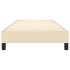 Estructura de cama sin colchón tela crema 100x200