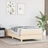 Estructura de cama sin colchón tela crema 80x200