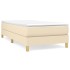 Estructura de cama sin colchón tela crema 80x200