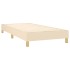 Estructura de cama sin colchón tela crema 80x200