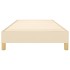 Estructura de cama sin colchón tela crema 80x200
