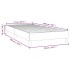 Estructura de cama sin colchón tela crema 80x200