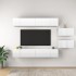 Set de muebles de salón 8 pzas madera ingeniería blanco