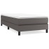 Estructura de cama sin colchón cuero sintético gris 90x200