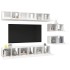 Set de muebles de salón 8 pzas madera ingeniería blanco
