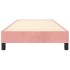 Estructura de cama sin colchón terciopelo rosa 90x190