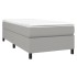 Estructura de cama sin colchón tela gris claro 90x190