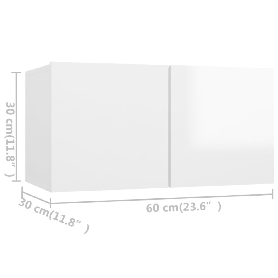 Set de muebles de salón 8 pzas madera ingeniería blanco