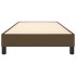 Estructura de cama sin colchón tela marrón oscuro 100x200