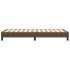 Estructura de cama sin colchón tela marrón oscuro 100x200