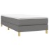 Estructura de cama sin colchón tela gris oscuro 80x200