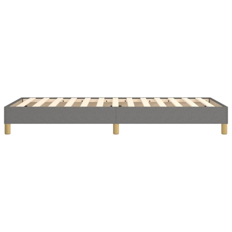 Estructura de cama sin colchón tela gris oscuro 80x200