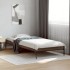 Estructura cama madera ingeniería metal marrón roble 90x190