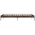 Estructura cama madera ingeniería metal marrón roble 90x190