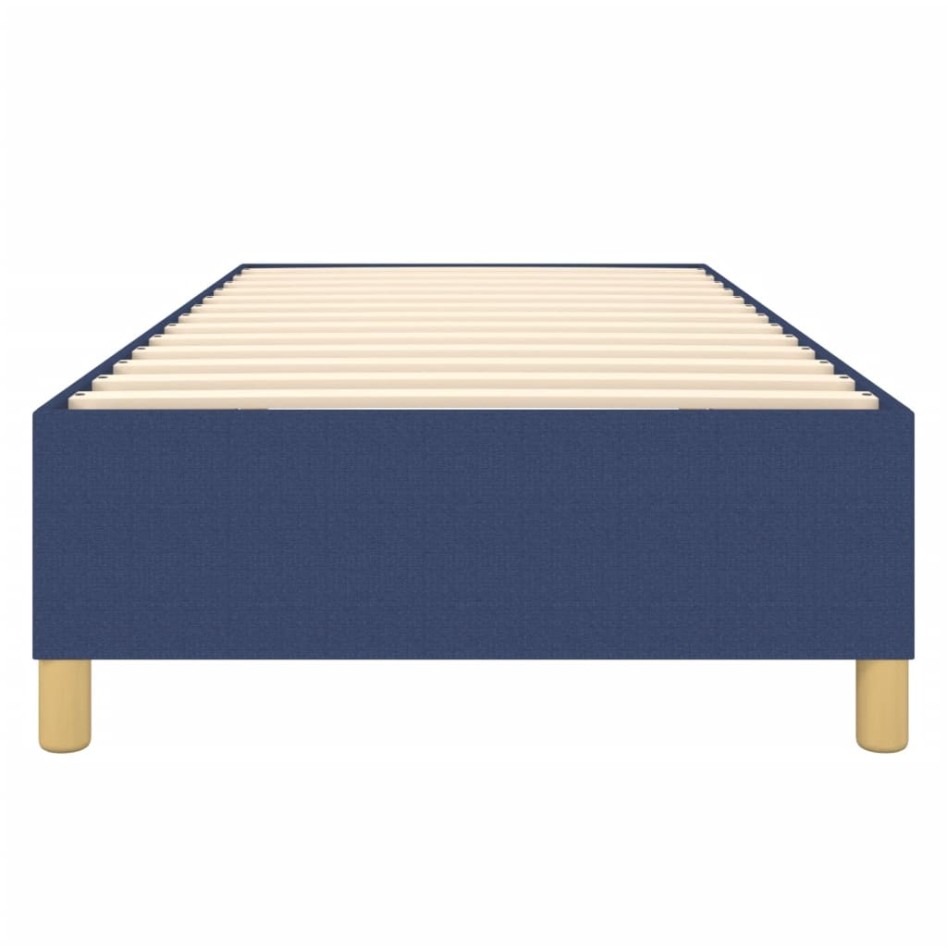 Estructura de cama sin colchón tela azul 80x200