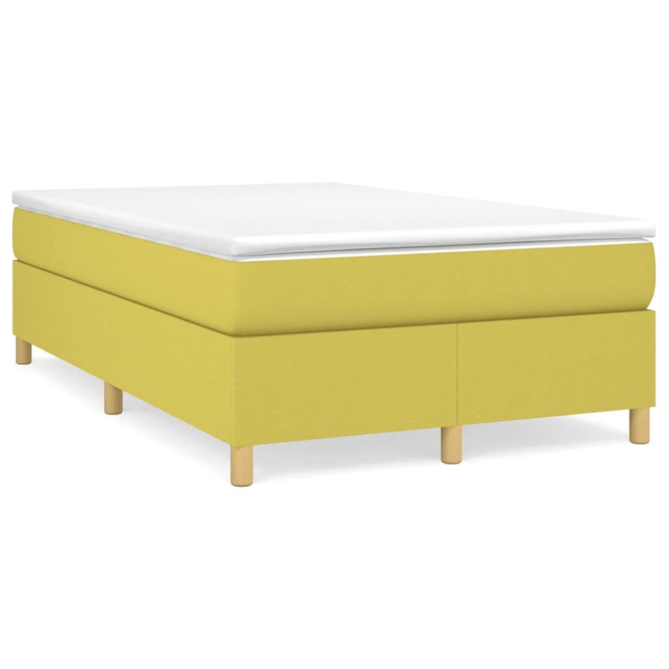 Estructura de cama sin colchón tela verde 120x200