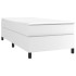 Estructura de cama sin colchón cuero sintético blanco