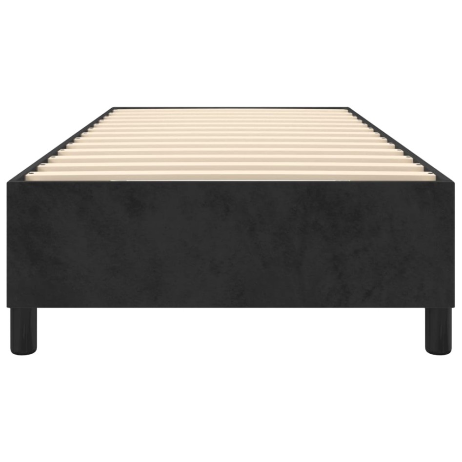 Estructura de cama sin colchón terciopelo negro 90x200