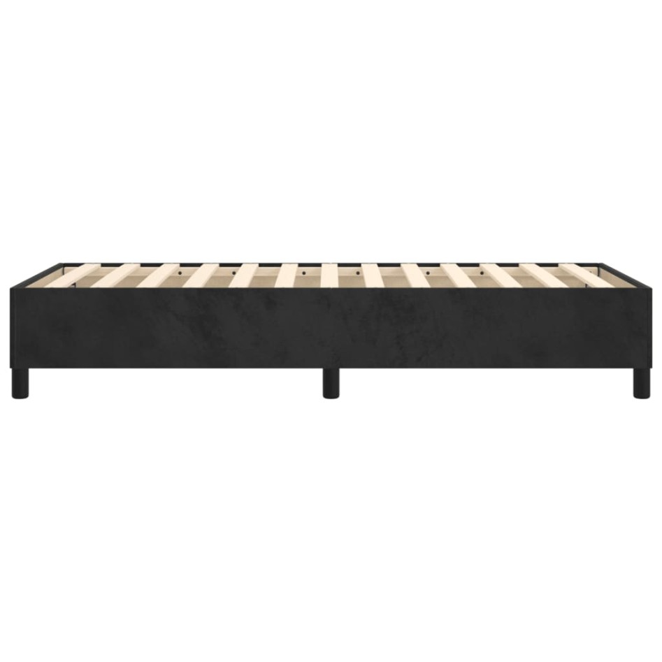 Estructura de cama sin colchón terciopelo negro 90x200